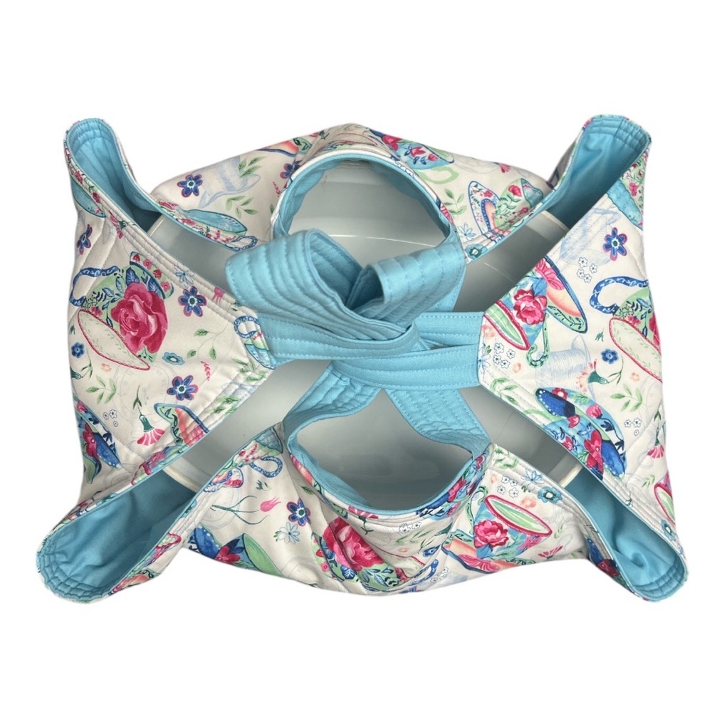 Hand Crafted Casserole Dish Carrier Large Quilted Reversible Pie Plate Carrier - Picture 8 of 11